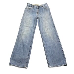 Gap Denim Jeans Loose Fit Light Wash 100%‎ Cotton Thrashed Denim Kids Size 16